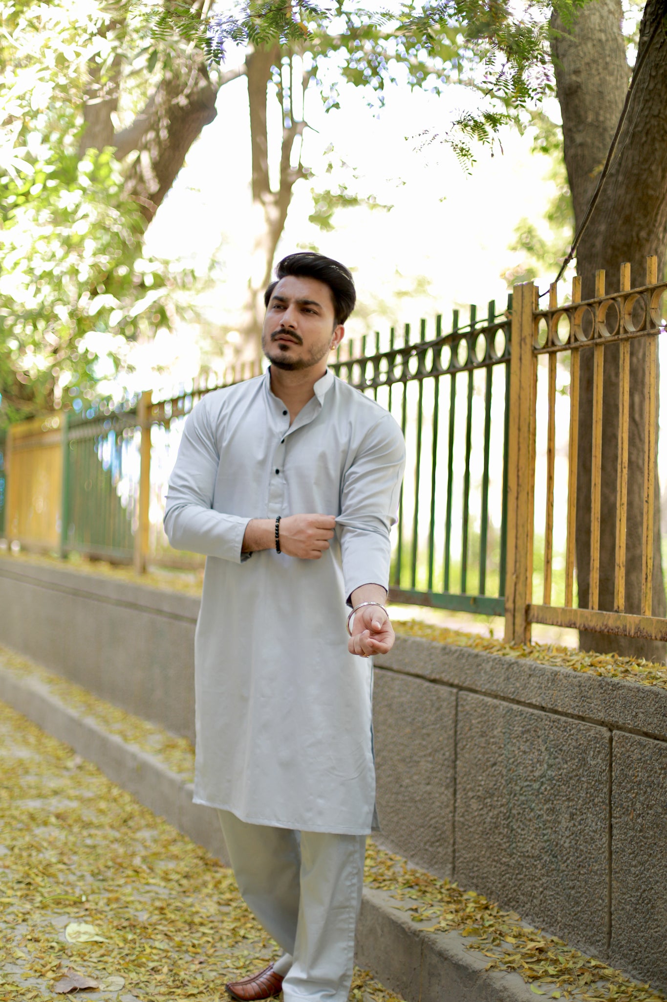 Grey Kurta Pajama Set
