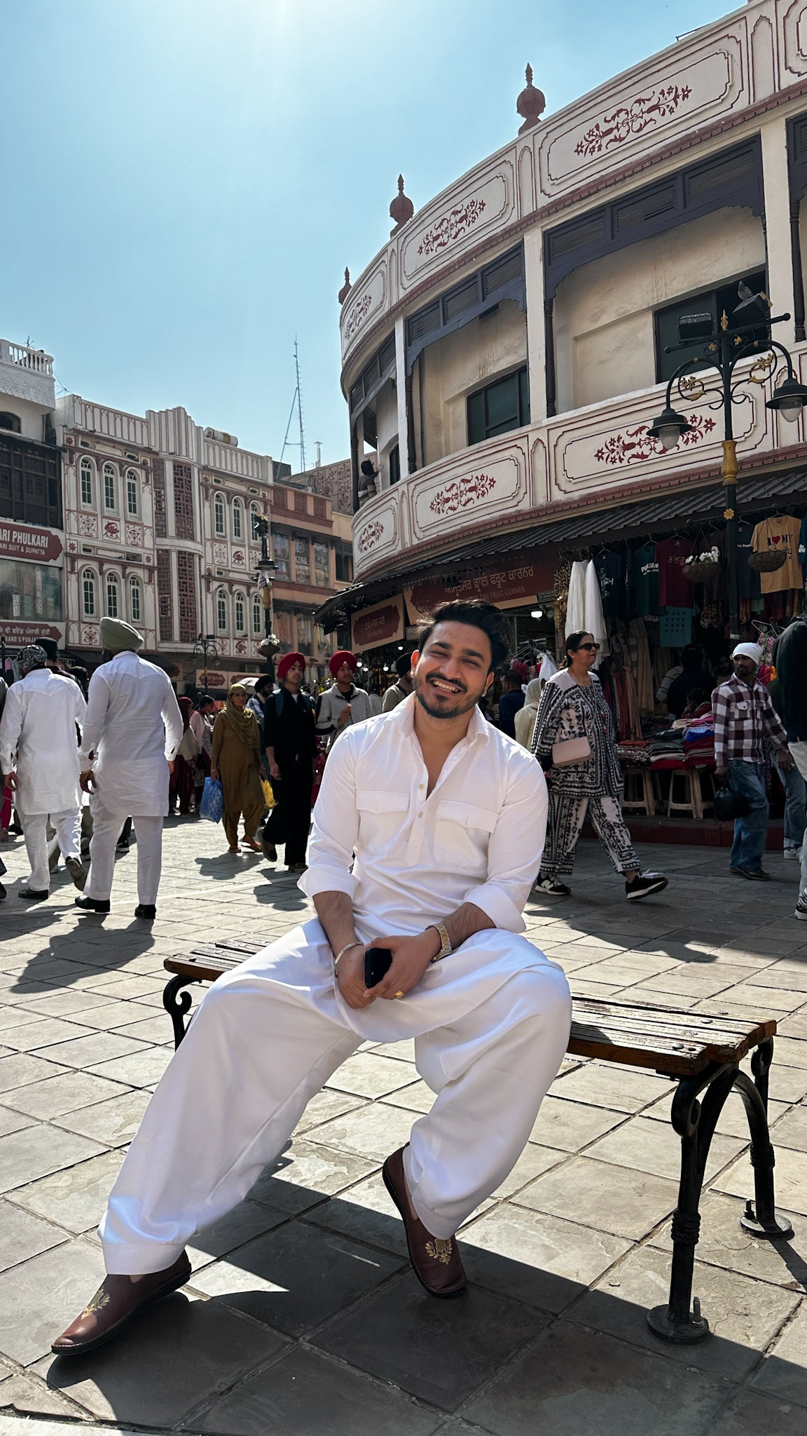 White Pathani Kurta and Salwar set