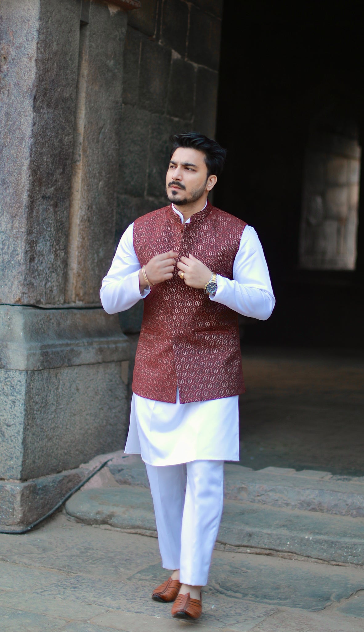‘Noor’ Jacket Kurta Set with Trouser