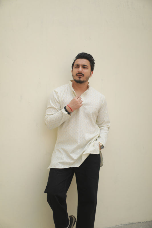 Lemon Printed Casual Short kurta