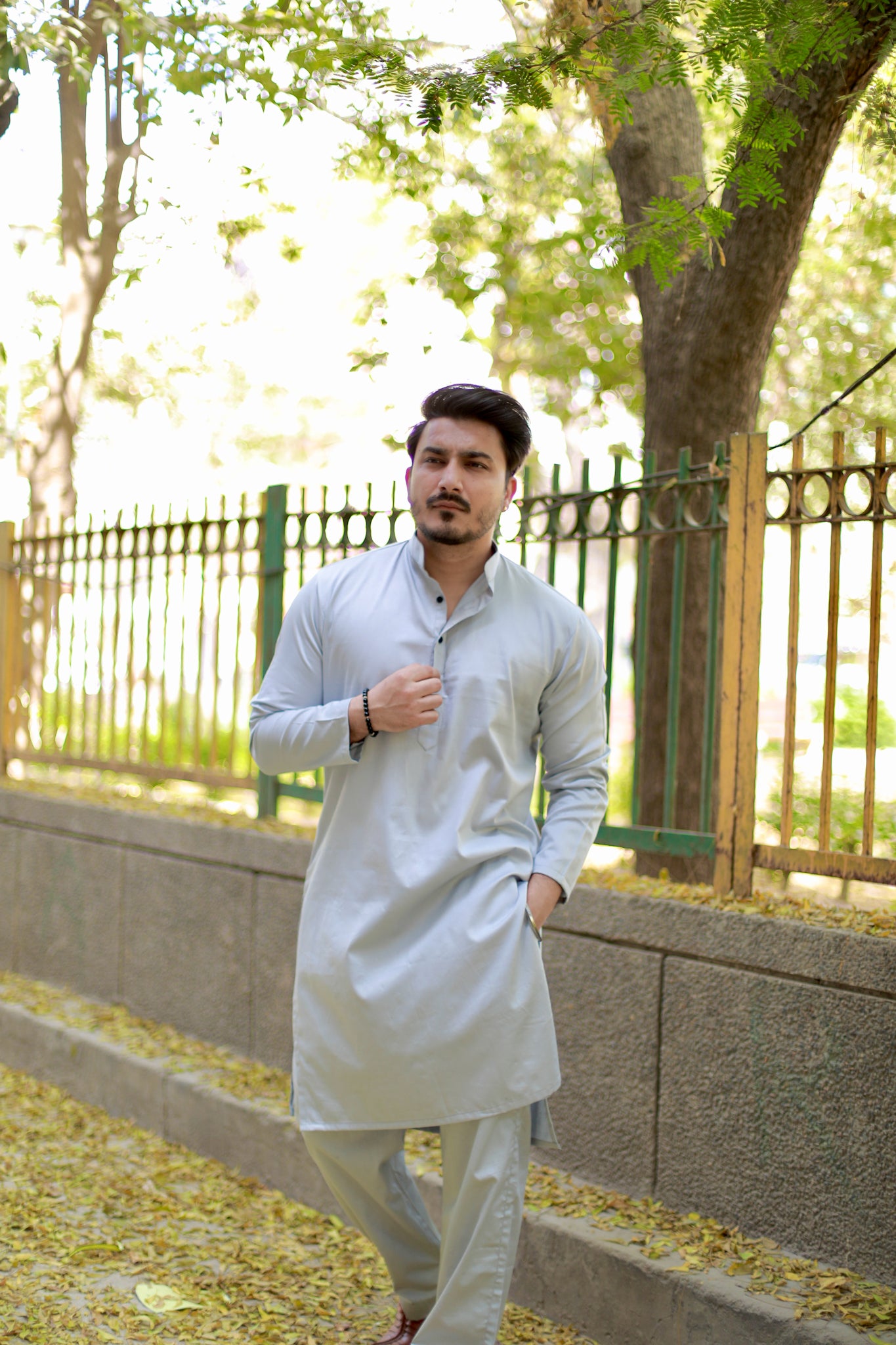Grey Kurta Pajama Set