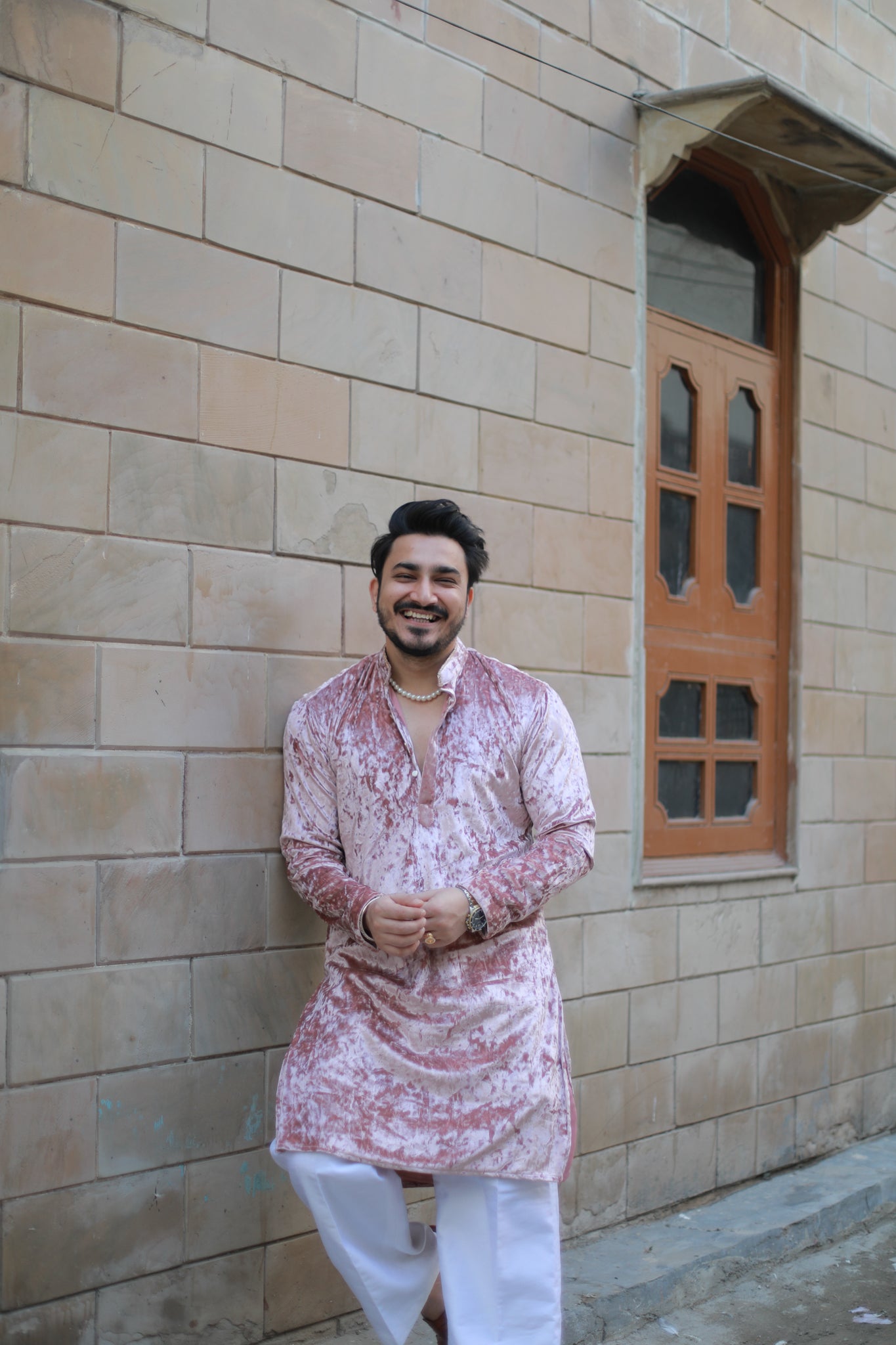 ‘Kashmiri’ Velvet Kurta Pajama Set