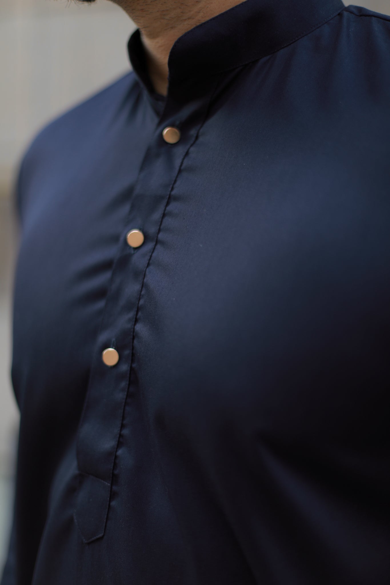Navy Blue Kurta Pyjama Set