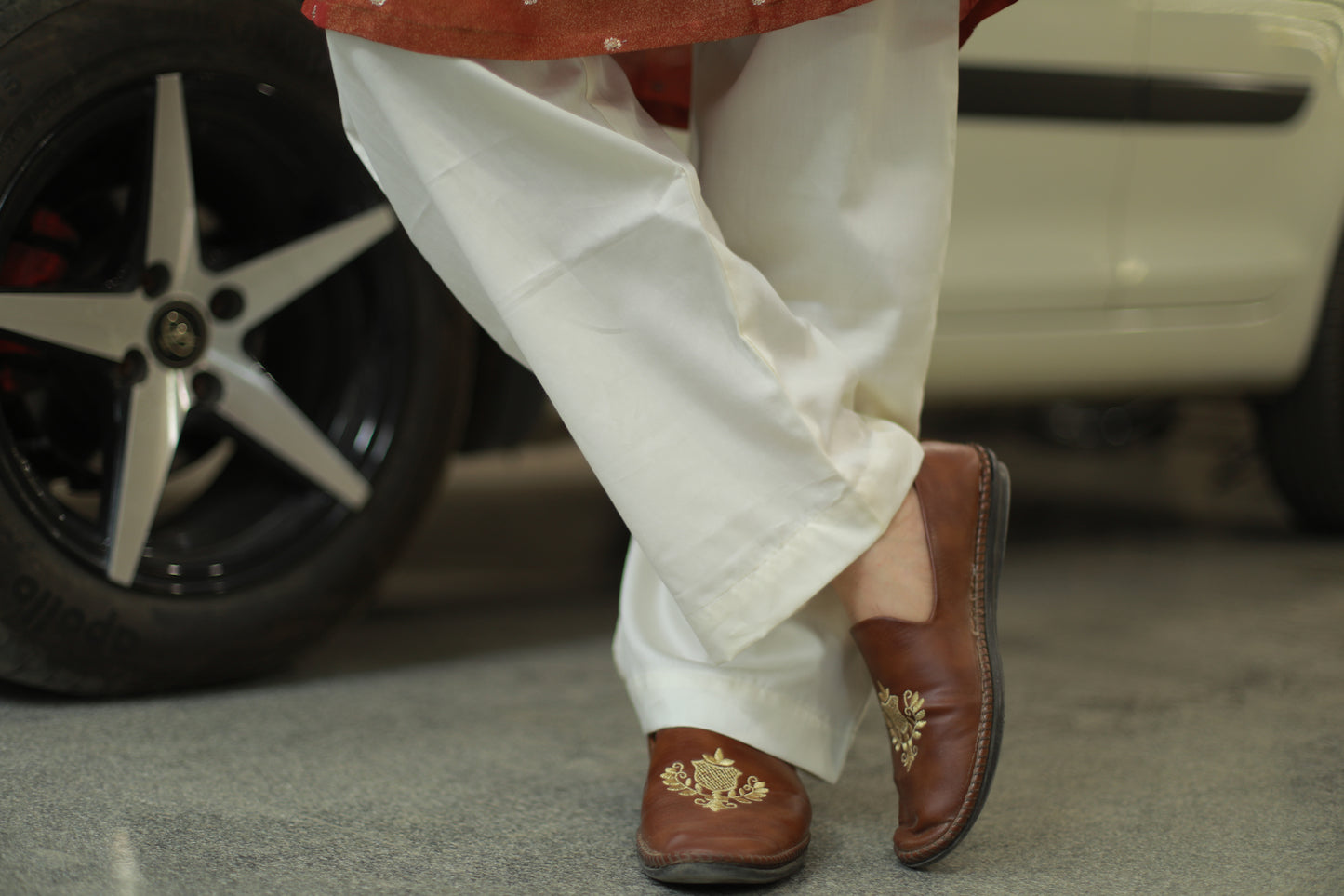 Rust Maroon Polka Kurta Pyjama Set — Timeless Festive Elegance
