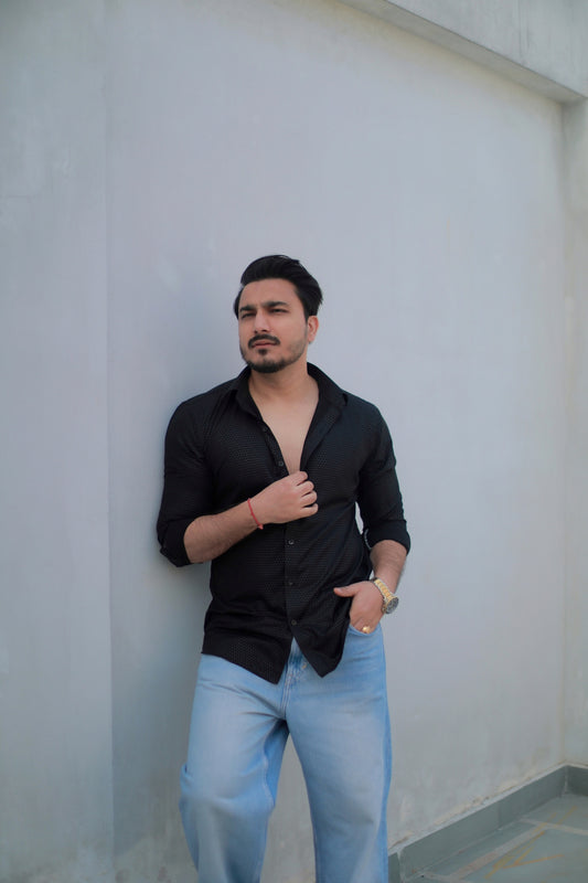 Party wear Black shirt♠️