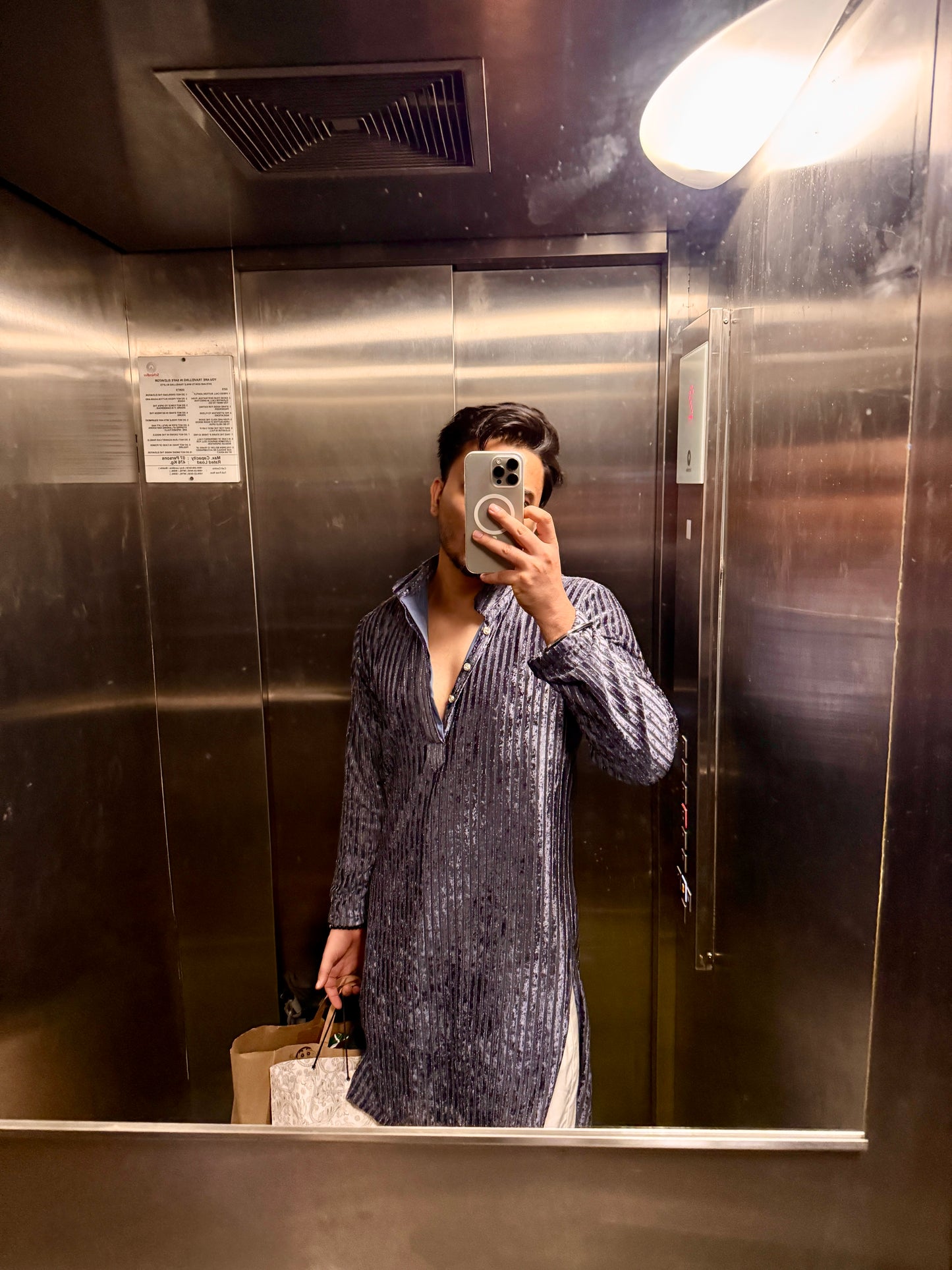Grey Diwali Special Kurta pyjama