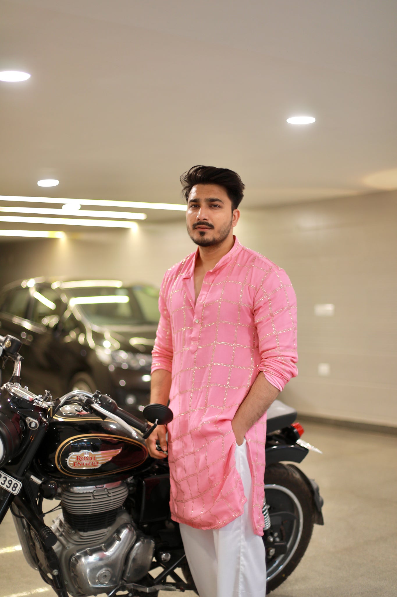 Riwaz light pink kurta Pyjama Set