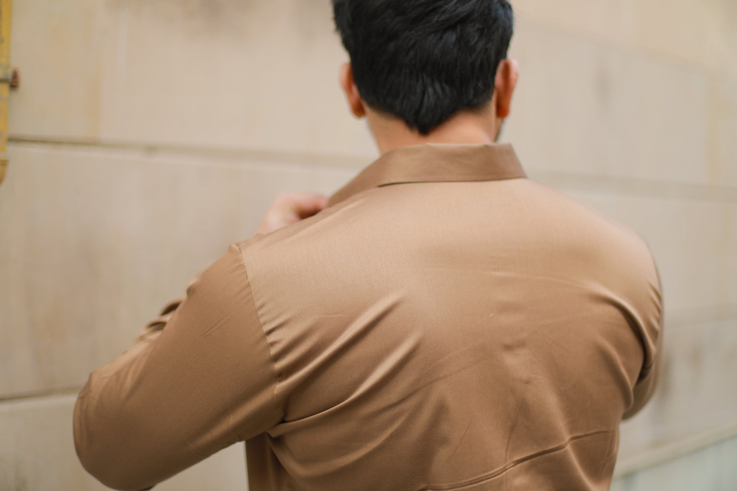 Pathani Cider Brown Kurta Pyjama Set