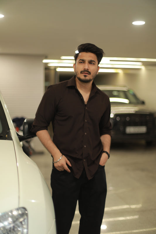 Brown Party wear shirt
