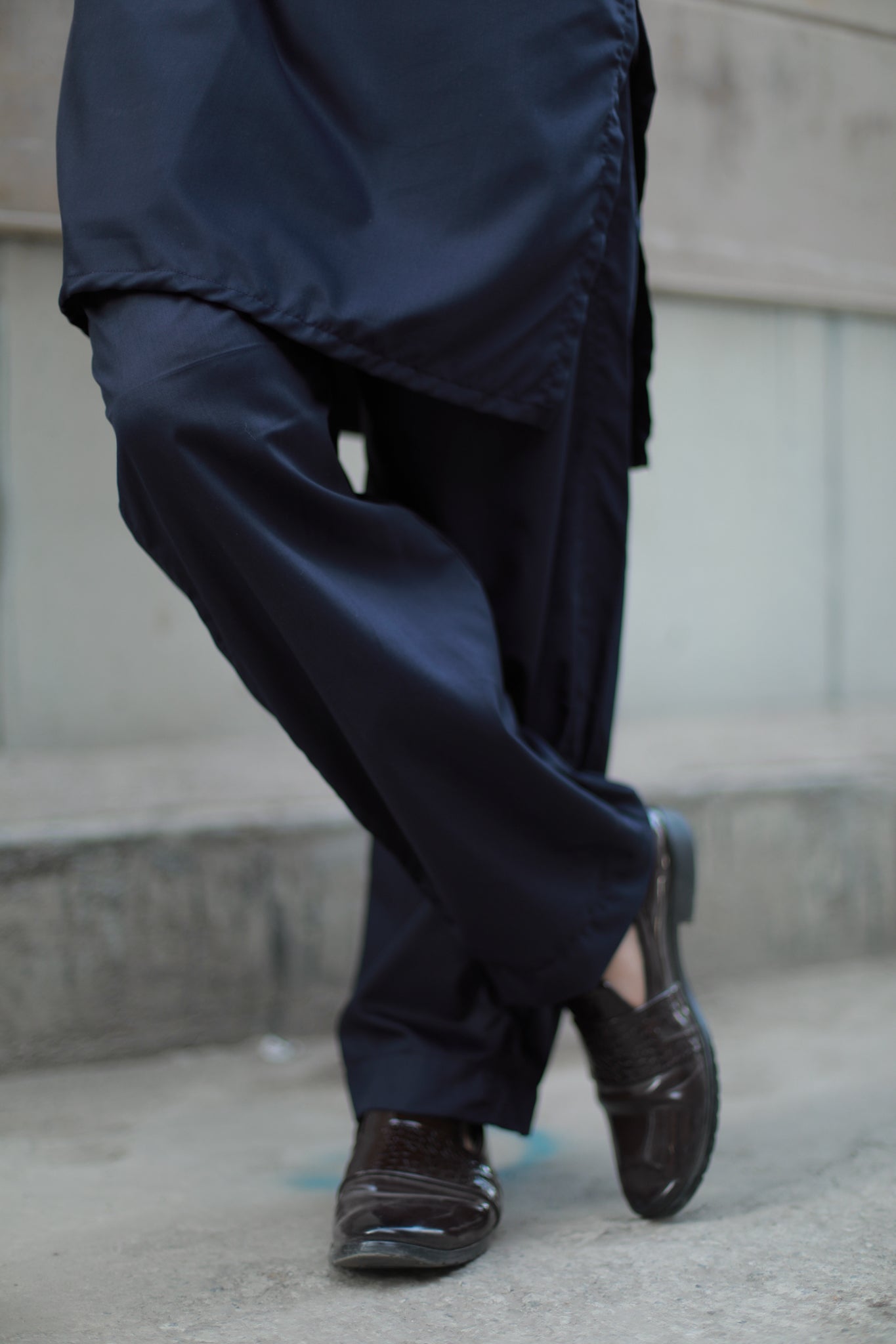 Navy Blue Kurta Pyjama Set