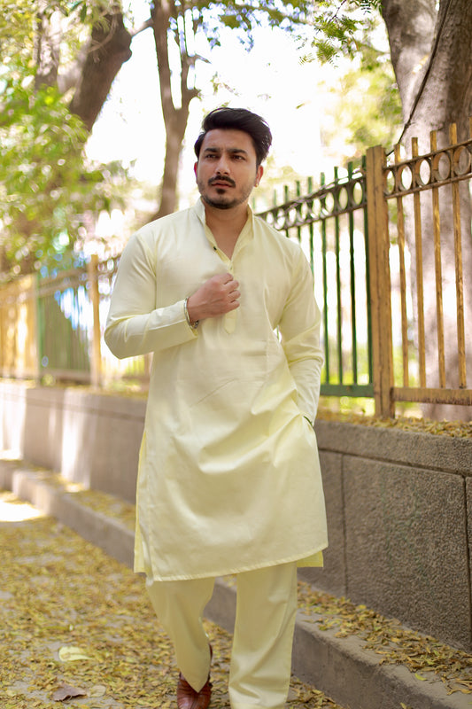 Lemon Kurta Pajama Set