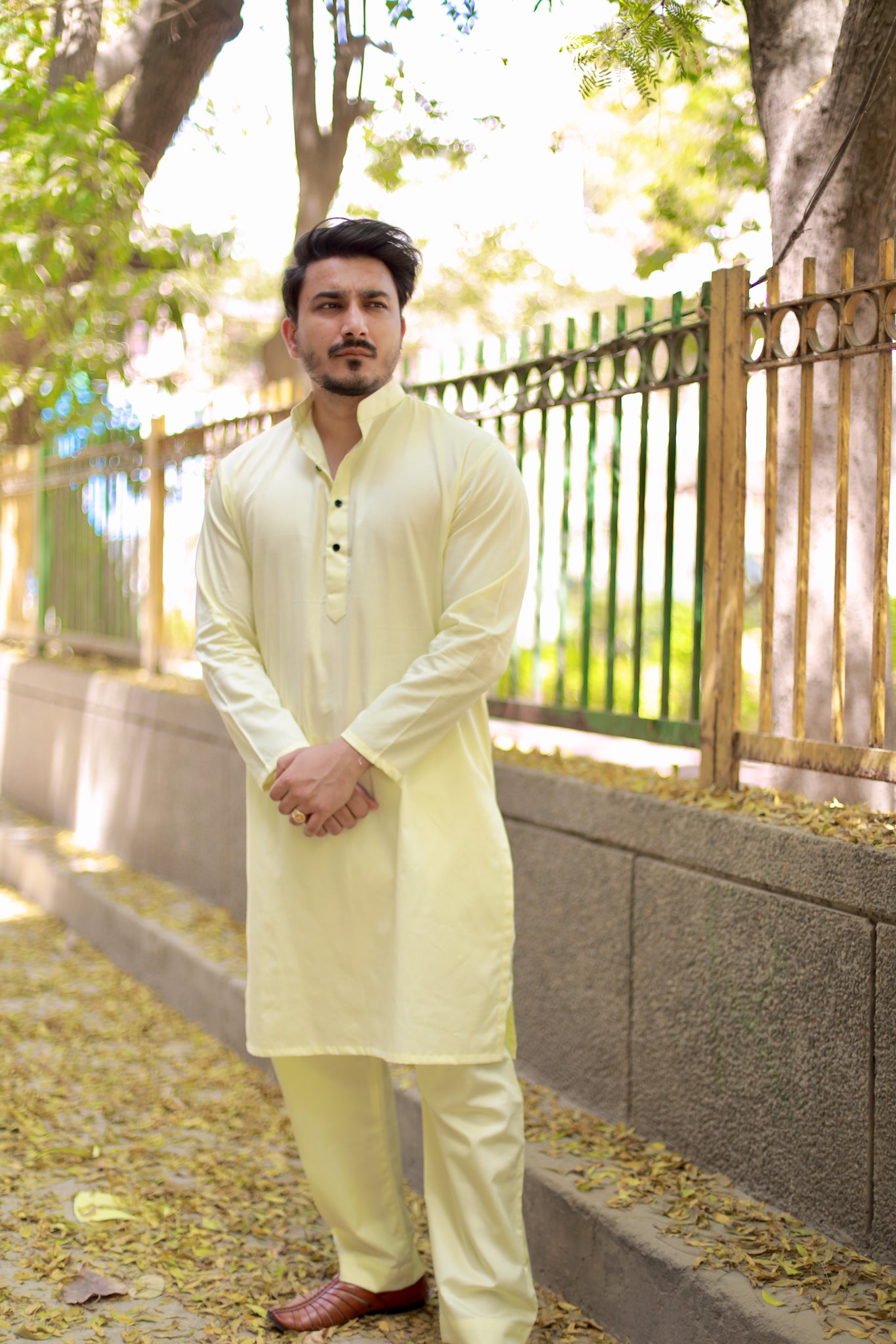 Lemon Kurta Pajama Set