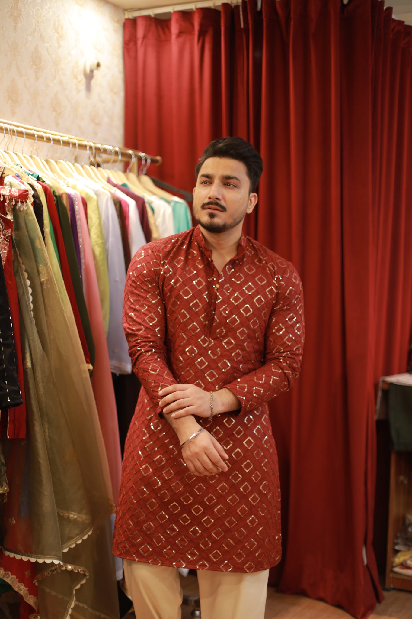Karvachauth special kurta pyjama set