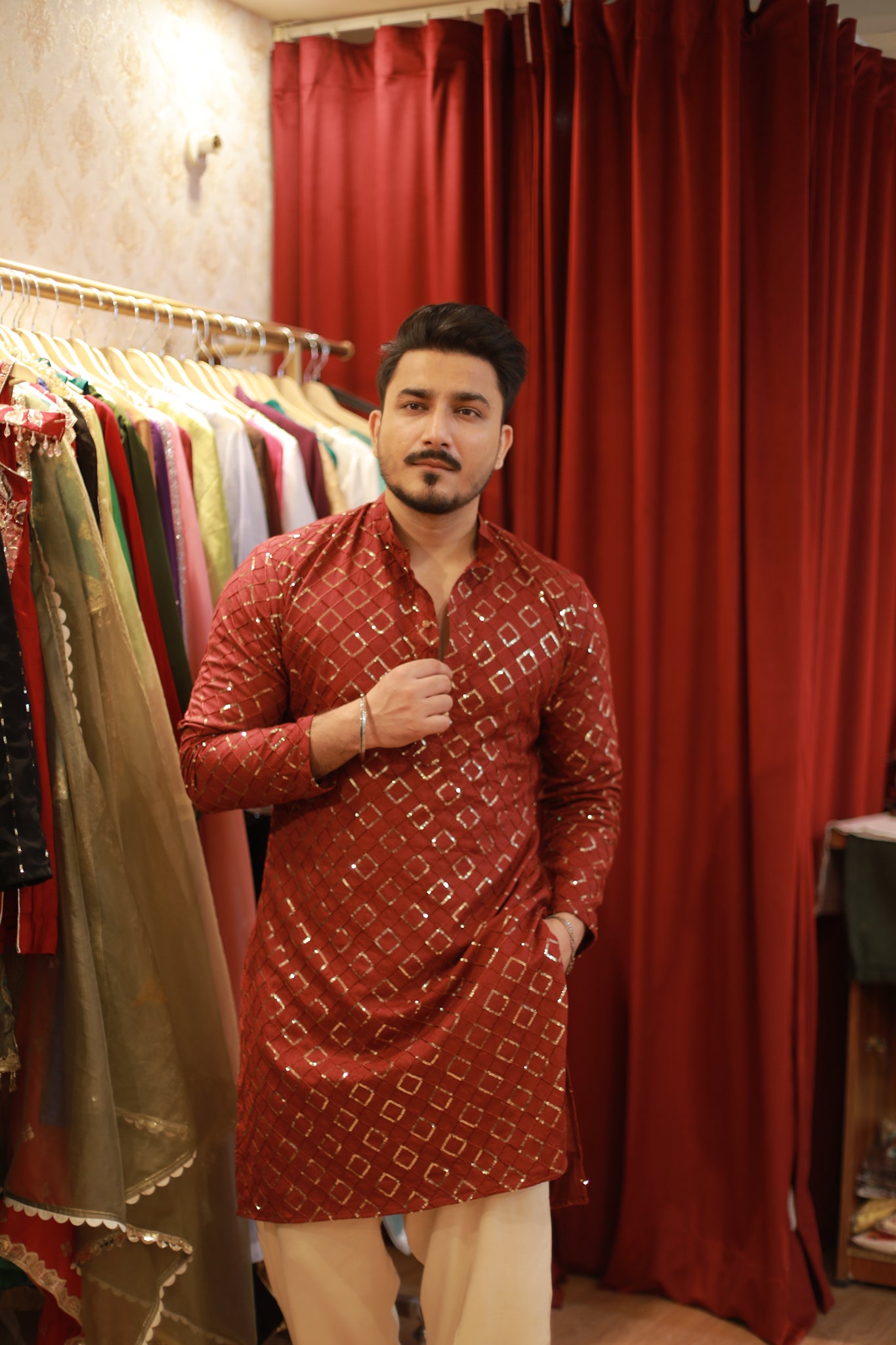 Karvachauth special kurta pyjama set