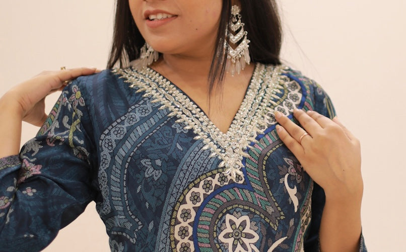 Navy Blue Suit Set