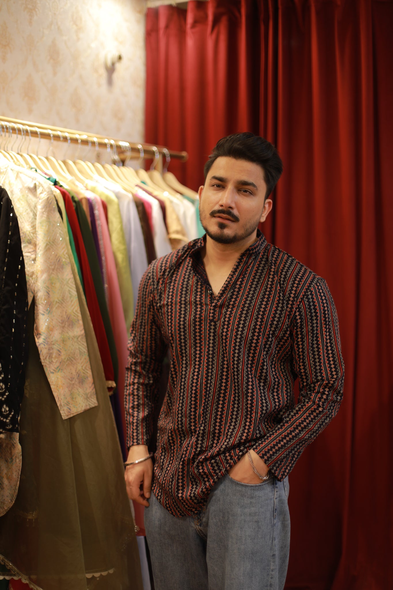 Navratri special printed multicolour Short kurta
