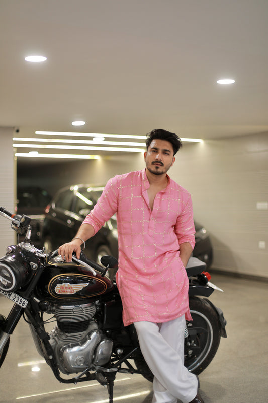 Riwaz light pink kurta Pyjama Set