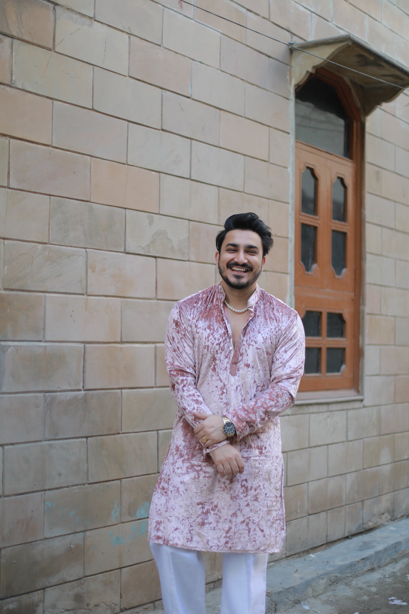 ‘Kashmiri’ Velvet Kurta Pajama Set