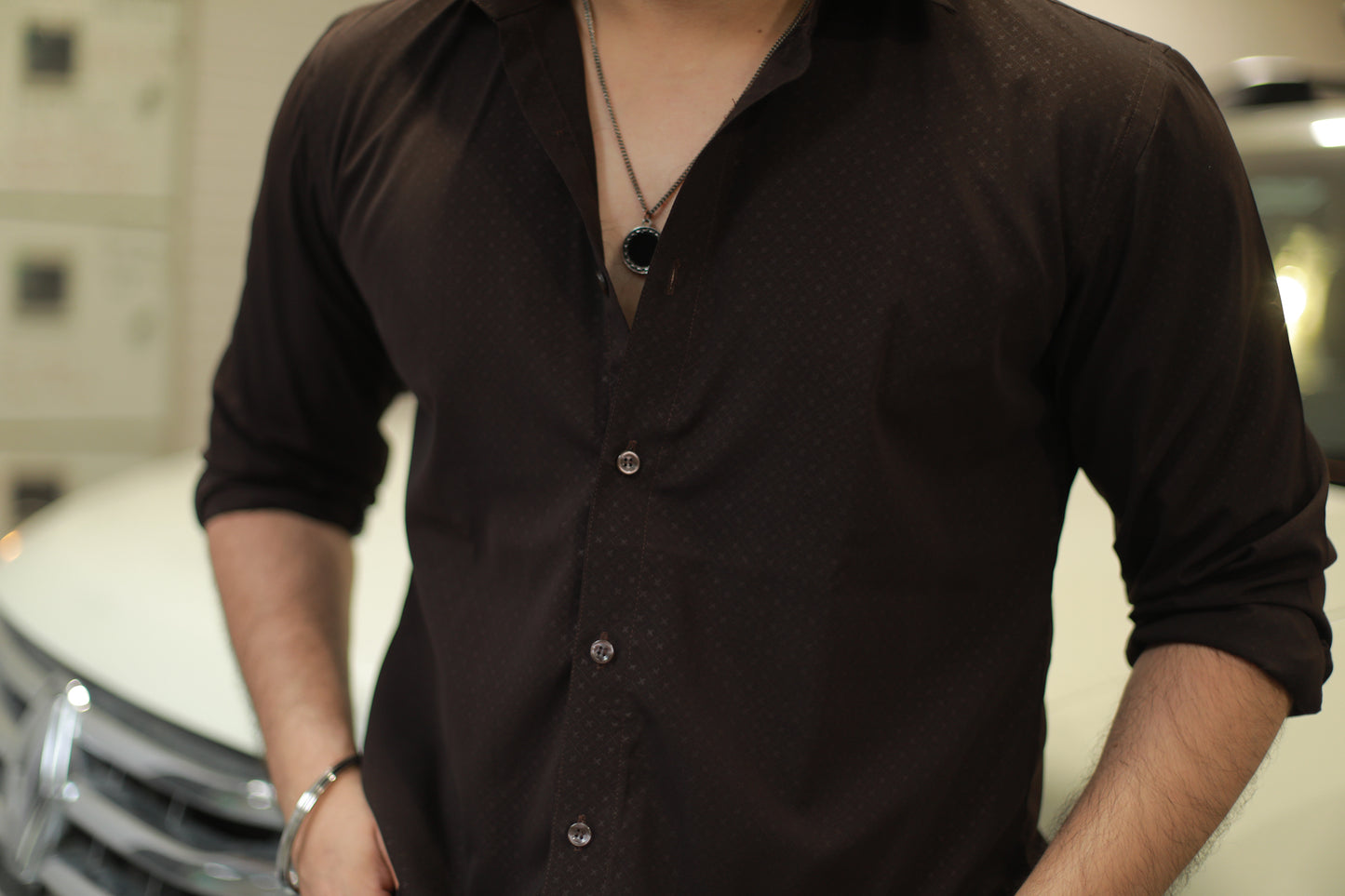 Brown Party wear shirt