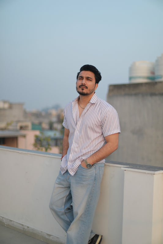 Casual cotton Stripes Shirt