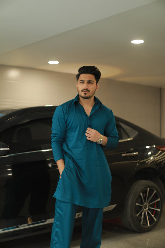 Pacific Blue kurta Pyjama Set