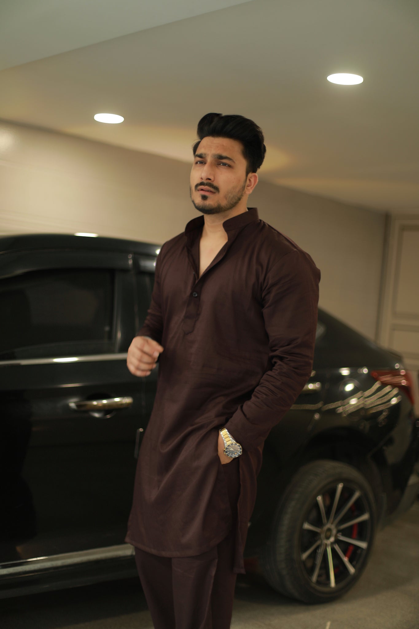 Dark Brown kurta pyjama set