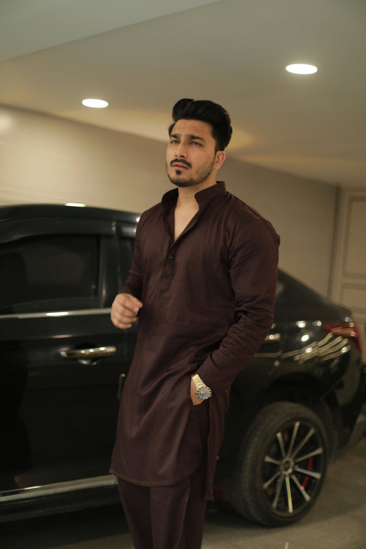Dark Brown kurta pyjama set