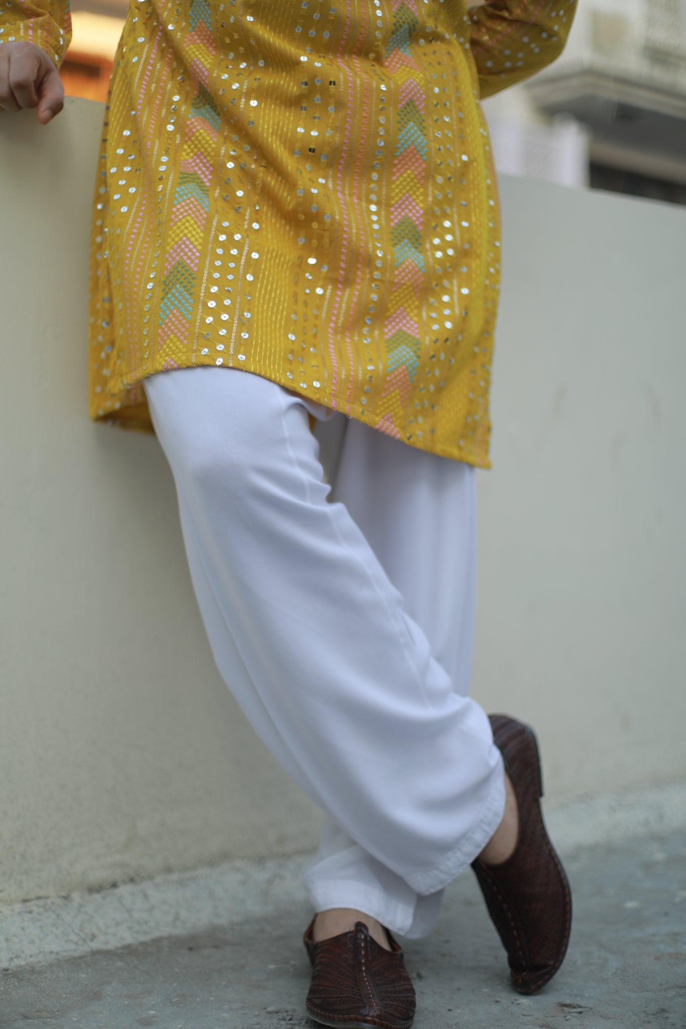 ‘Haldi’ Kurta Salwar/Pyjama Set with lining