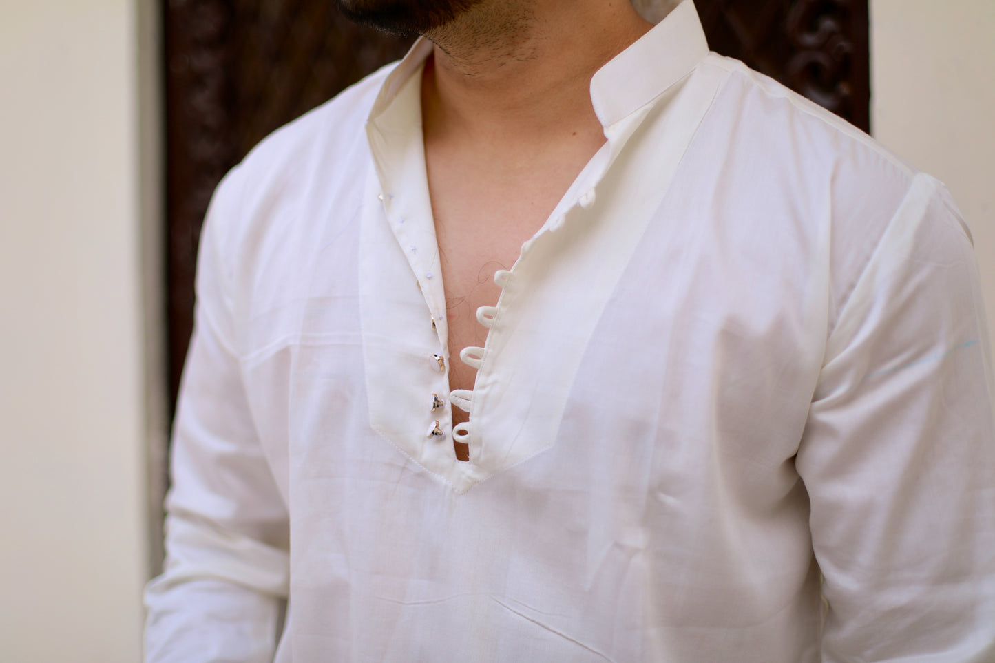 ‘Parinda’ off White Short Kurta