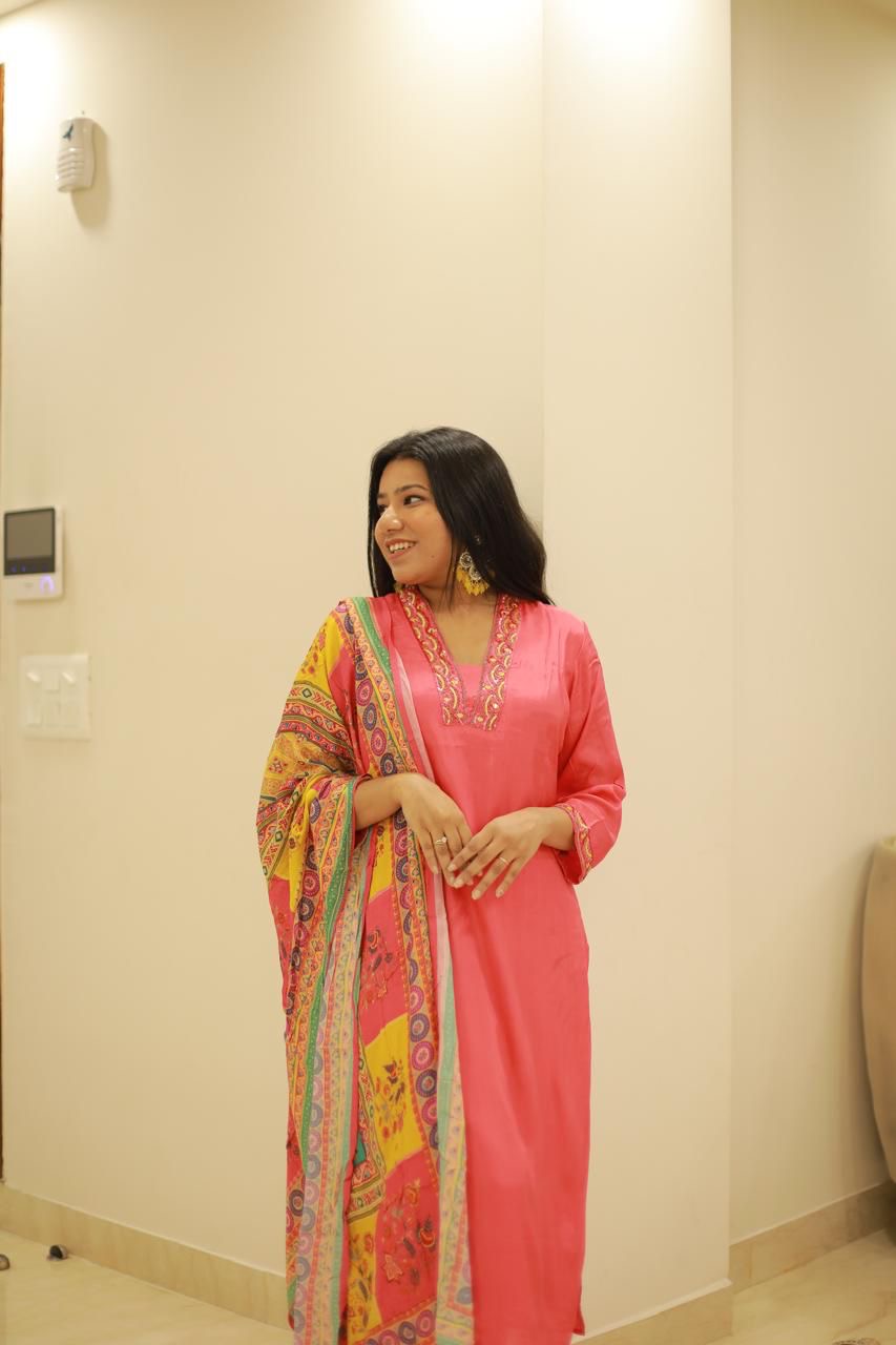 Peach suit set