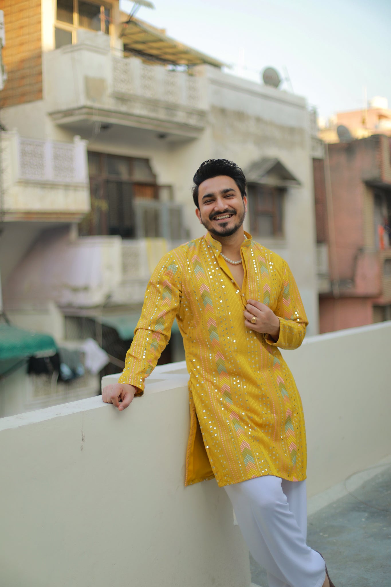 ‘Haldi’ Kurta Salwar/Pyjama Set with lining
