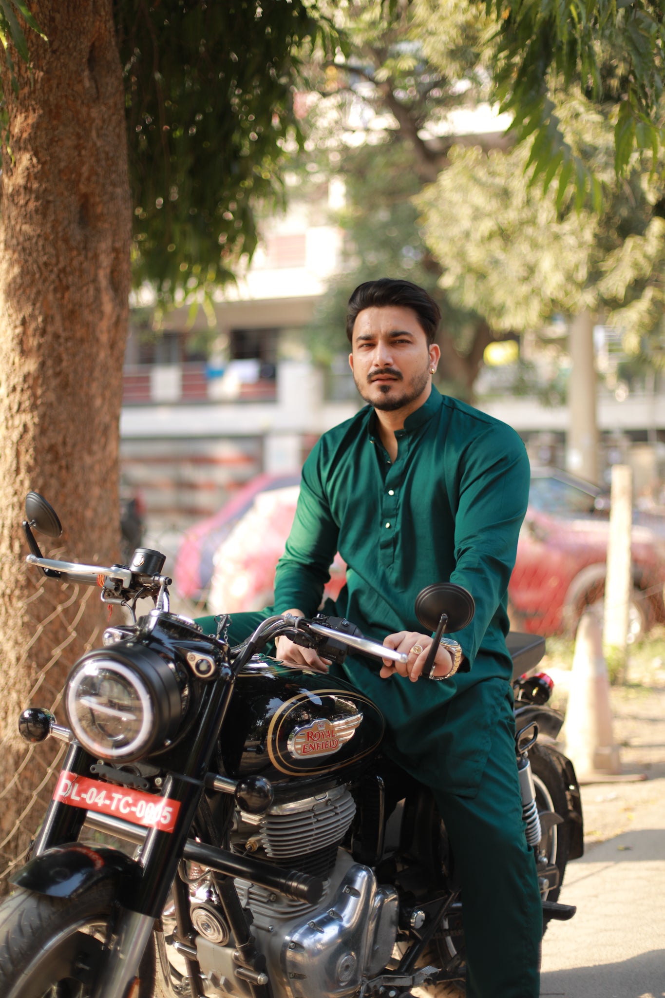 Rama Green Festive kurta pyjama set
