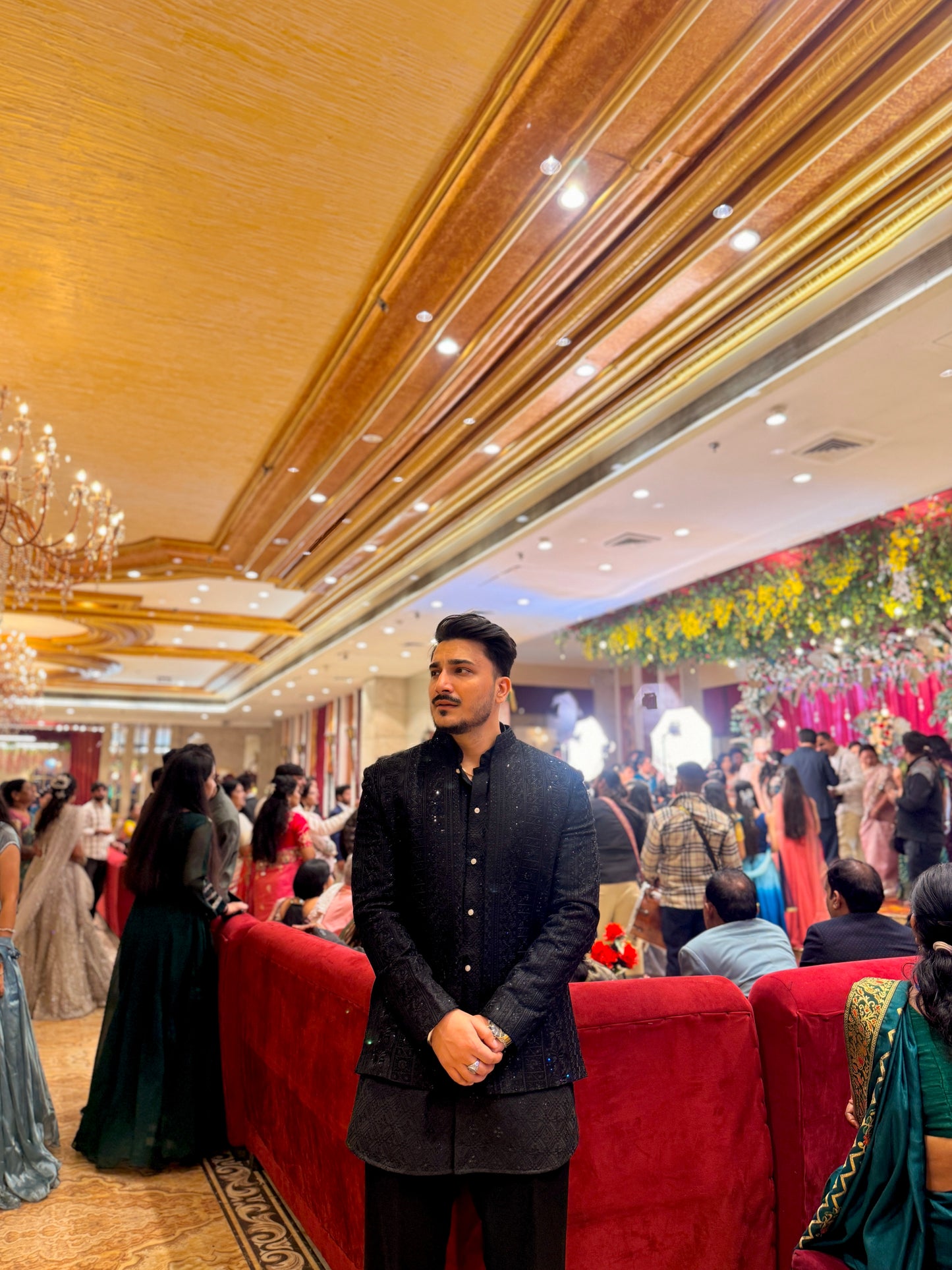 Wedding Collection 3 piece Black indo western