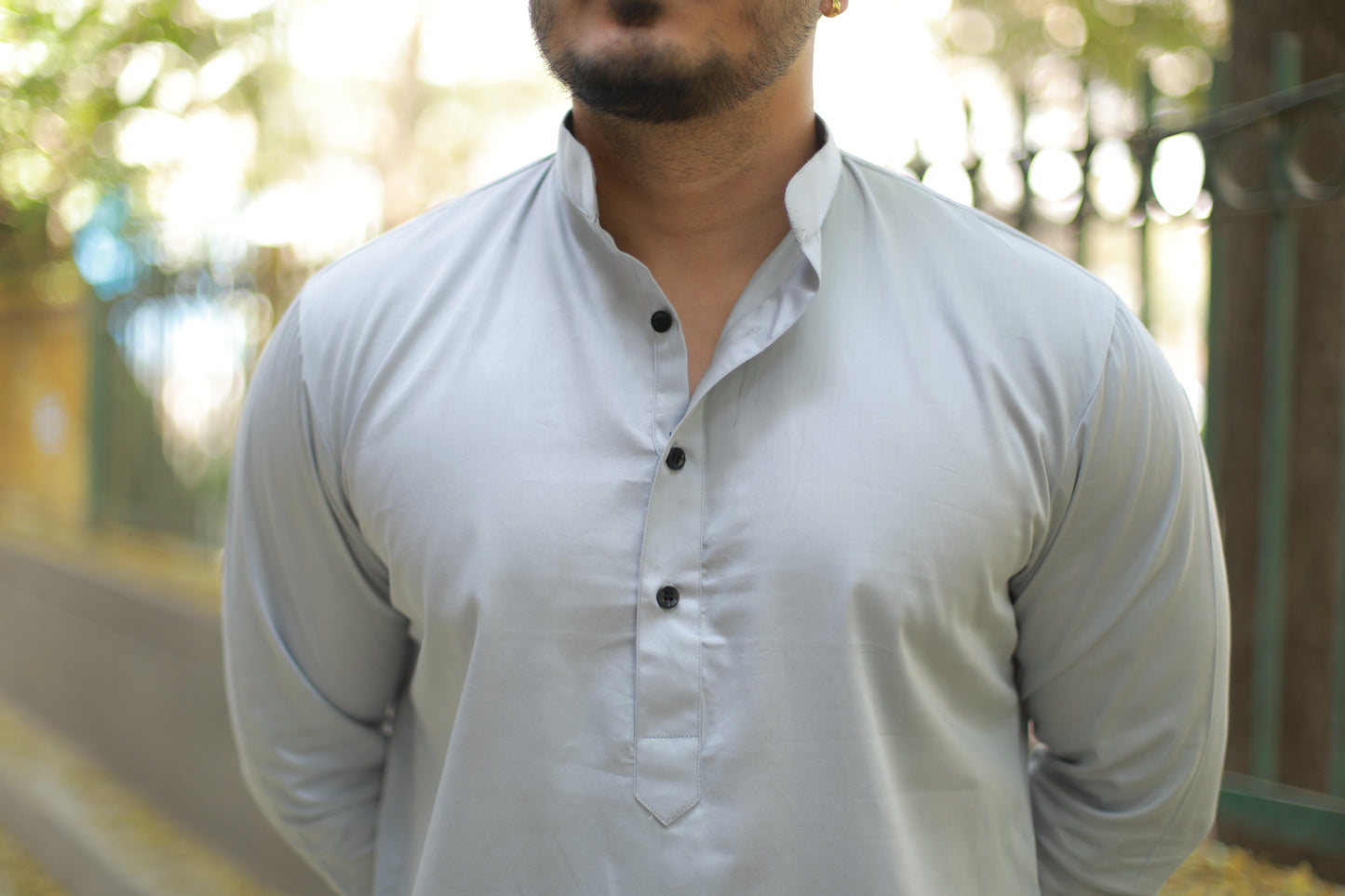 Grey Kurta Pajama Set