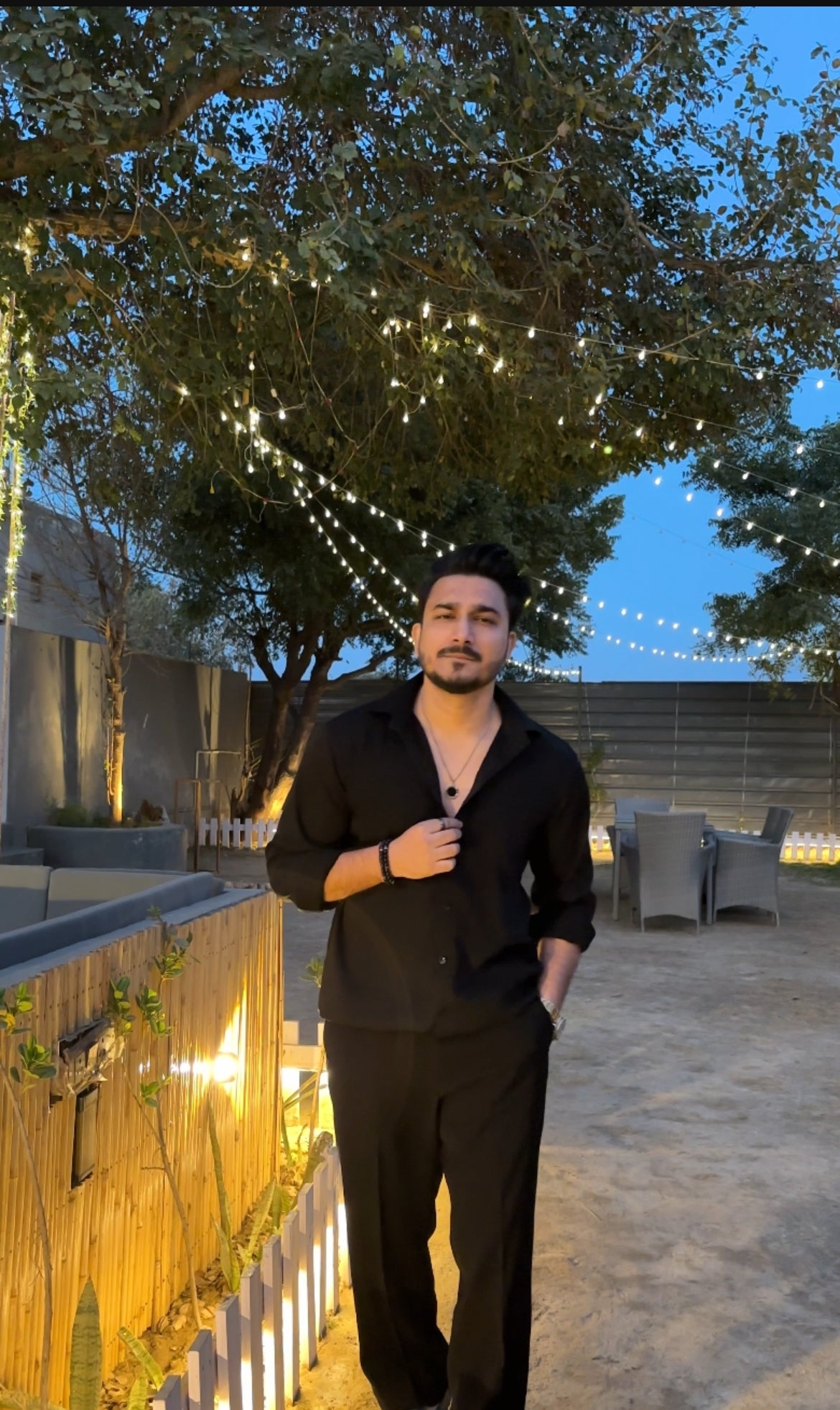 Black Party wear shirt and Trouser set